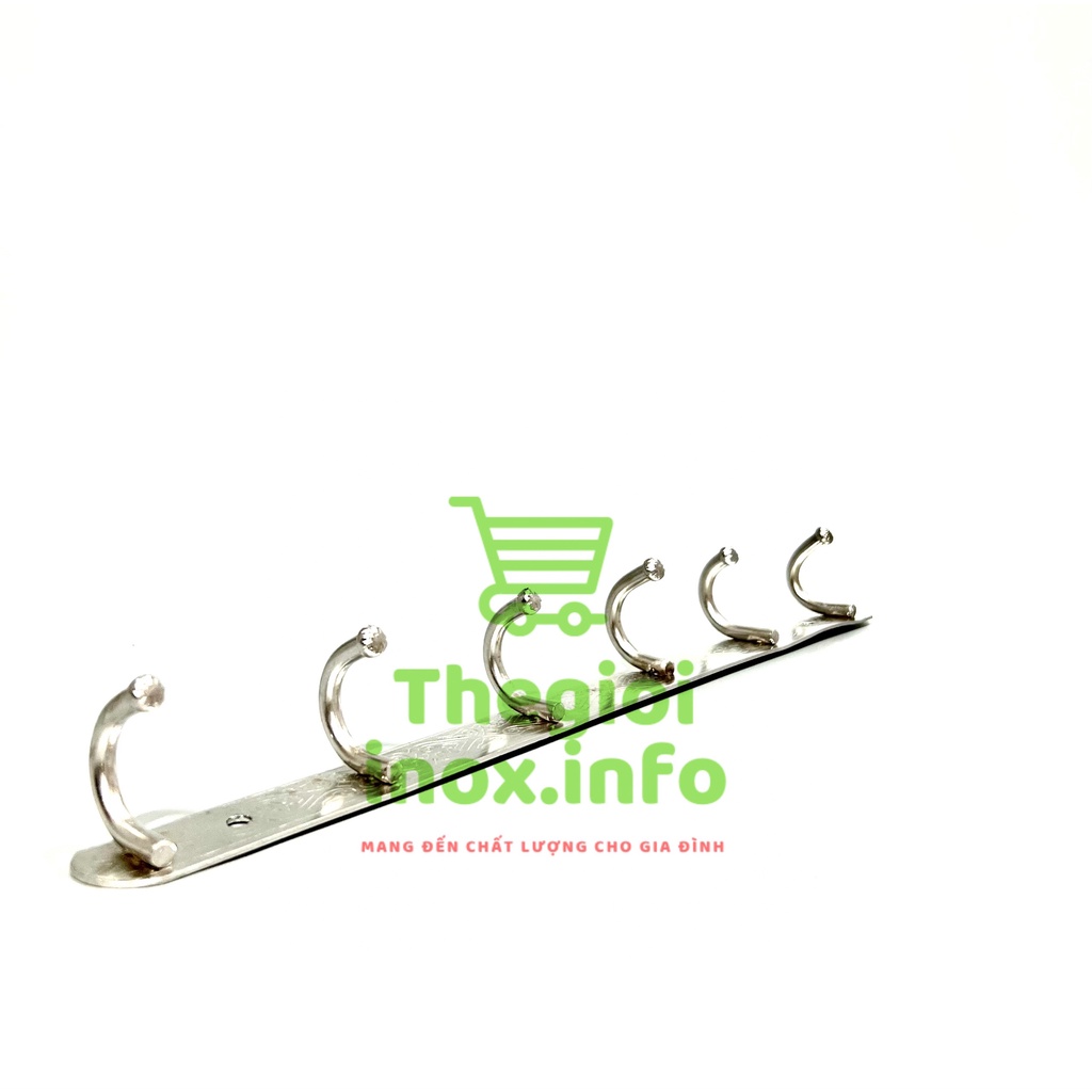 Móc treo tường, móc gắn tường treo quần áo inox từ 6 đến 10 mấu ( Không ...