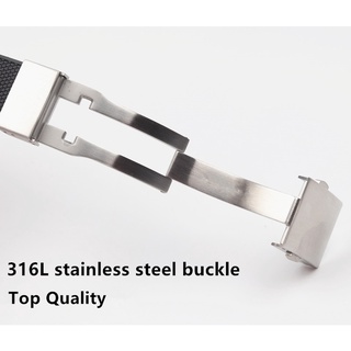 Cho 21 Mm Longines Conquest Watchband Cao Su Mềm Dây Đeo Đồng Hồ Silicon Đen Xanh Xám Xanh Gấp Khóa Đồng Hồ