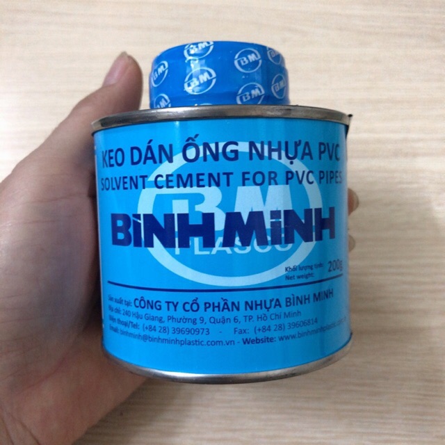 Keo dán ống nhựa PVC Bình Minh ( lon 200g ) | Shopee Việt Nam