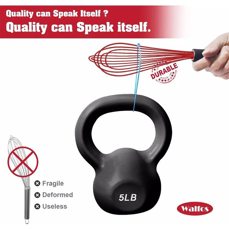 Ảnh Bộ dây thép không gỉ Walfos Silicone Whisk Bộ chịu nhiệt 3