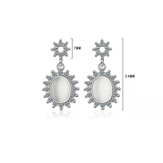Bông tai tòng ten hoa mặt trời nạm đá BHBT371