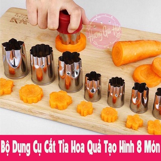 Bộ dụng cụ cắt tỉa củ quả 8 món, Khuôn tạo hình củ quả, bánh đa năng