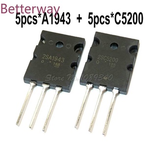 10 CÁI 5 đôi A1943 C5200 2SA1943 2SC5200 cặp ống 5 CÁI * A1943 + 5 CÁI * C5200 TO-3PL new betterway