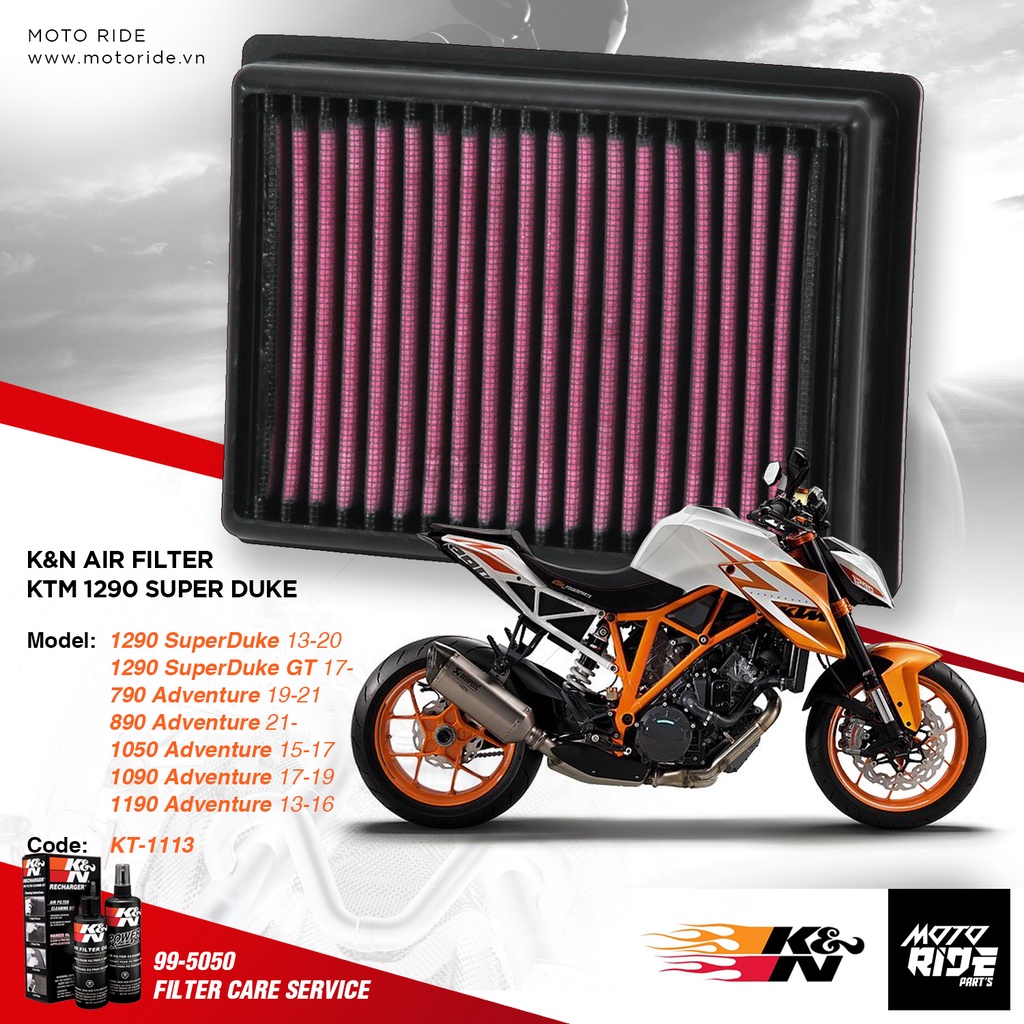 K&N KT-1320 K&N KT-1320 20-21 KTM SUPER DUKE 1290 POWERSPORTS AIR FILTERS main image 1
