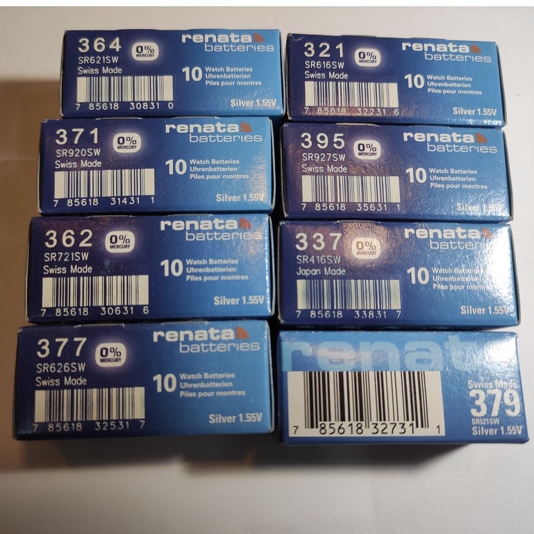 1 Viên Pin Renata Thụy Sĩ SR416SW / SR521SW / SR621SW / SR626SW / SR920SW / SR927SW / SR721SW / SR616SW 1.55V Nhiều Mã