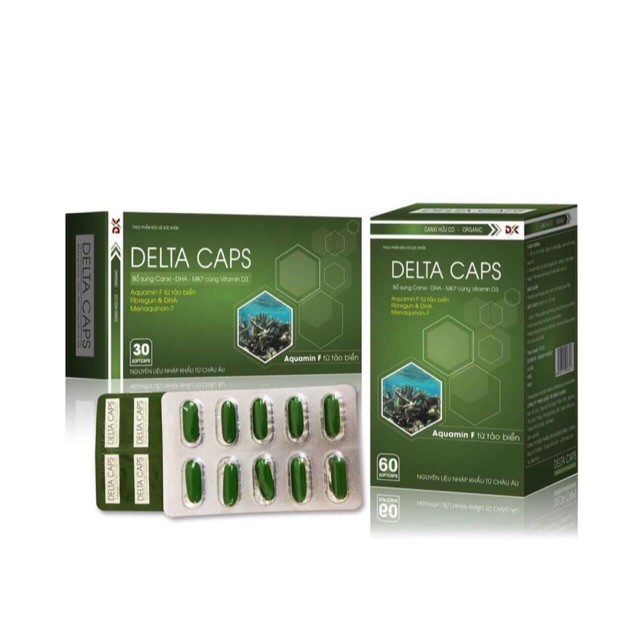 DELTA CAPS bổ sung canxi , D3 , MK7 cùg vitamin D3 ( Hộp 60v ) | Shopee ...