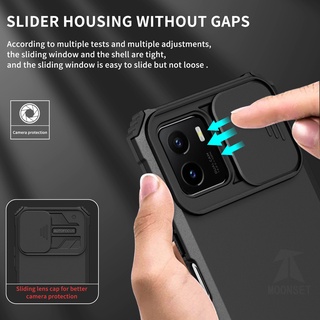 Dành Cho Vivo Y15S Y15A Y15C Y01 Y20 Y20s Y20i Y50 Y30 Y17 Y15 Y12 Y11 Y91 Y95 Ốp Lưng Có Trượt Camera Chân Đế Chống Sốc Bảo Vệ Siêu Mỏng