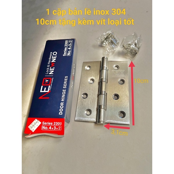 Bản lề lá INOX 10cm dày 2 chiếc ( inox 304 ) có kèm vít | Shopee Việt Nam