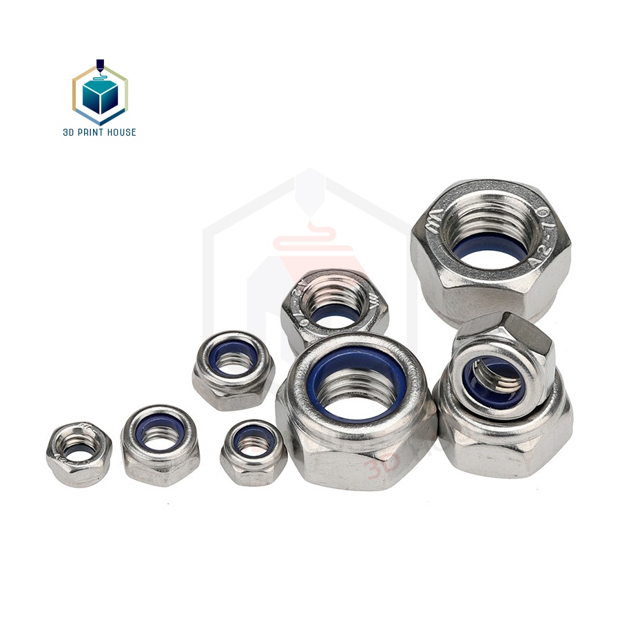 Đai Ốc Tán Keo Chống Trượt Inox 304 M3, M4, M5, M6, M8, M10 | Shopee ...