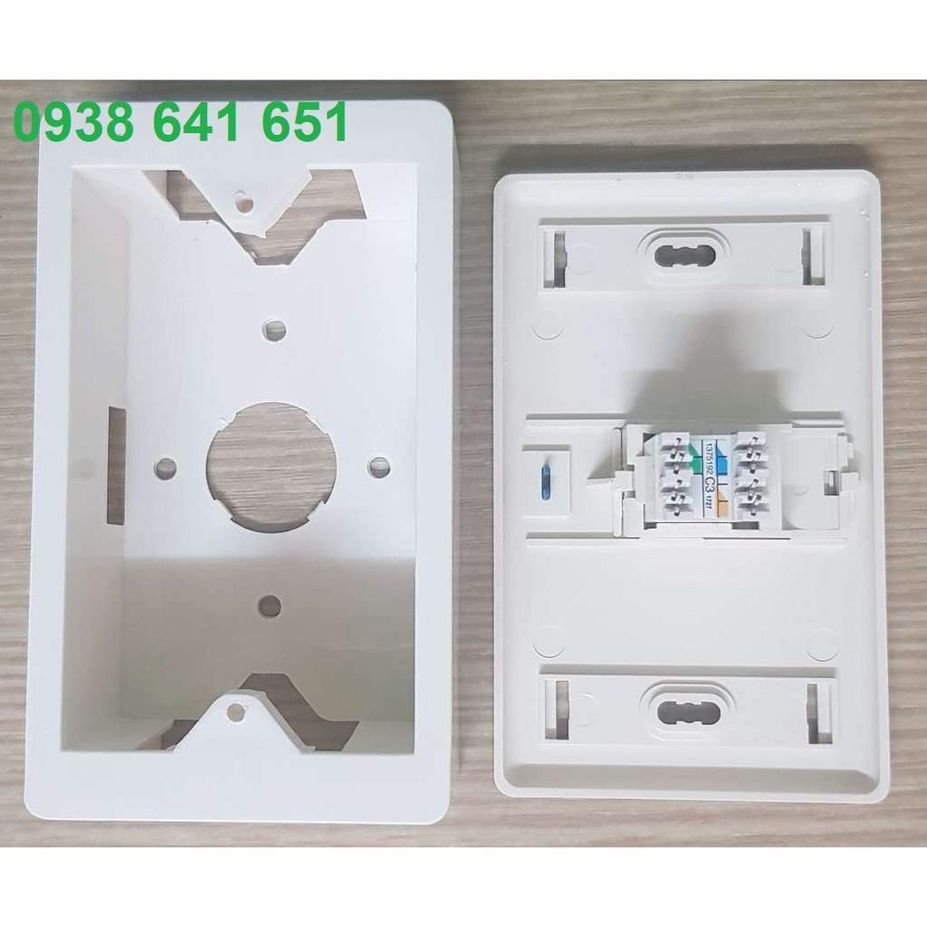 Bô ổ cắm đơn 1 cổng Điện Thoại cat3 AMP/Commscope chính hãng có CO, CQ ...