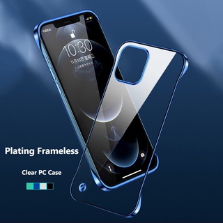 Ốp Điện Thoại Trong Suốt Siêu Mỏng Cho iPhone 12 13 14 15 Pro Max 14 15 Plus Nhựa Trong Suốt Ốp Lưng Cho iPhone 12 13 Mini Silicon Mạ Khung T22