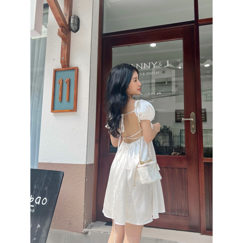 ĐẦM XÒE HỞ LƯNG NHÚN NGỰC THÂN TRƯỚC CHẤT LIỆU XINH XẮN - JOVI DRESS