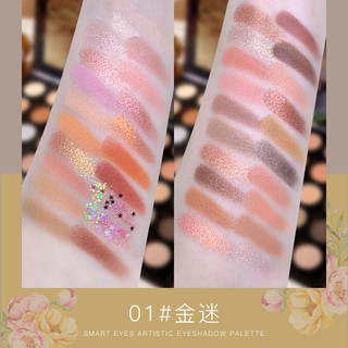 ♕Bảng Phấn Mắt Novo 40 Màu Lì Và Ánh Nhũ Kết Hợp Trang Điểm Kháng Nước