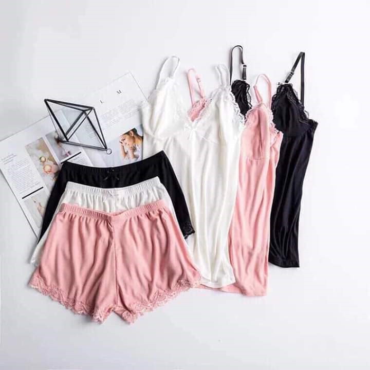Bộ ngủ 2 dây sexy ren tăm siêu đẹp