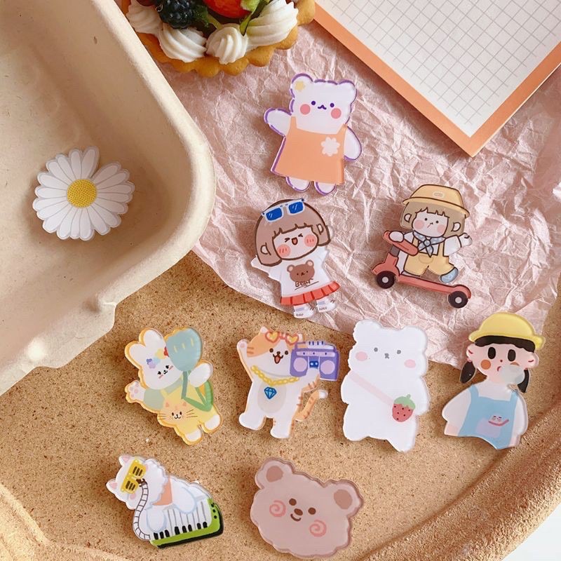 Pin cài | sticker | huy hiệu trang trí gắn balo, túi vải🧸 CÓ SẴN 🌈🍰