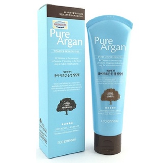 Gel Tẩy da chết thảo dược 100% tinh dầu Argan Welcos pure argan real tone up peeling gel 120g