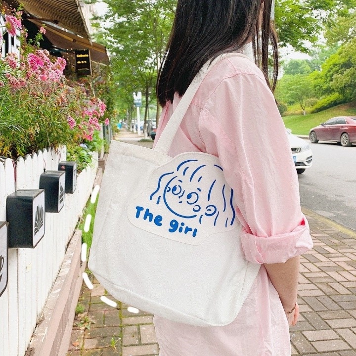 Túi Tote đeo chéo vải canvas đẹp cao cấp unisex đẹp đi học đi chơi thời trang
