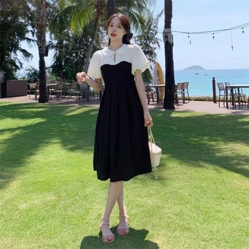 Váy Bầu cổ sen trắng cực xinh, váy công sở đi chơi đi làm đều đẹp,váy size 40-75kg
