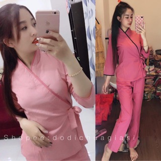 Nhật Nơ Trơn Nữ # KhôngThêu #Big Size Đồ Lam Đi Chùa