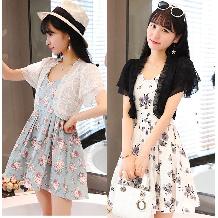 Chất Lượng] Áo Khoác Ren Tà Ngắn 08, May 2 Lớp, Khoác Lửng Ngoài Váy Đầm,  Mềm Mại, Sang Trọng C009 | Shopee Việt Nam