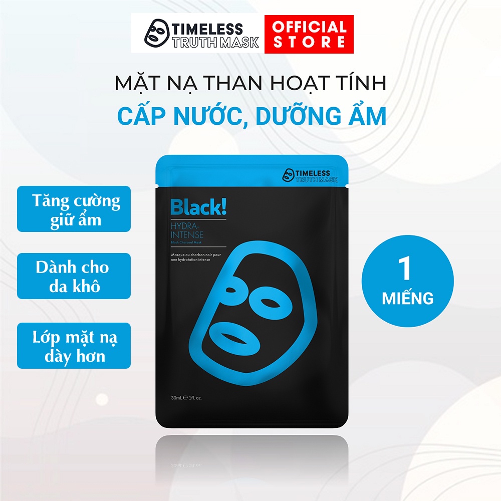 Ảnh Mặt nạ than hoạt tính cấp nước, dưỡng ẩm Timeless Truth Mask - Black Hydra Intense (30ml/miếng) 2