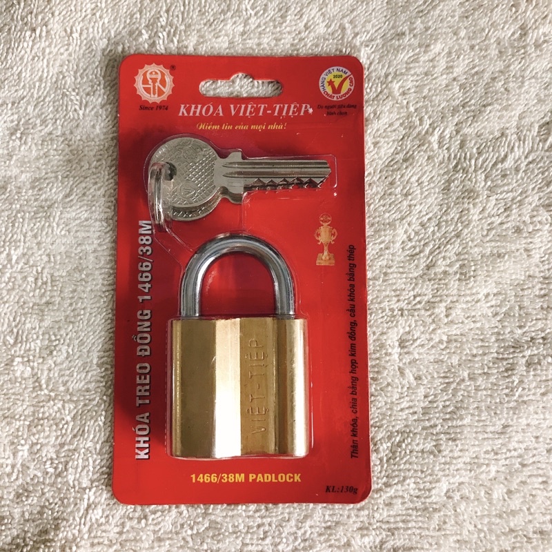 Khoá treo đồng Việt Tiệp 0138M( mã cũ 1466/38M) cầu 6mm chính hãng ...