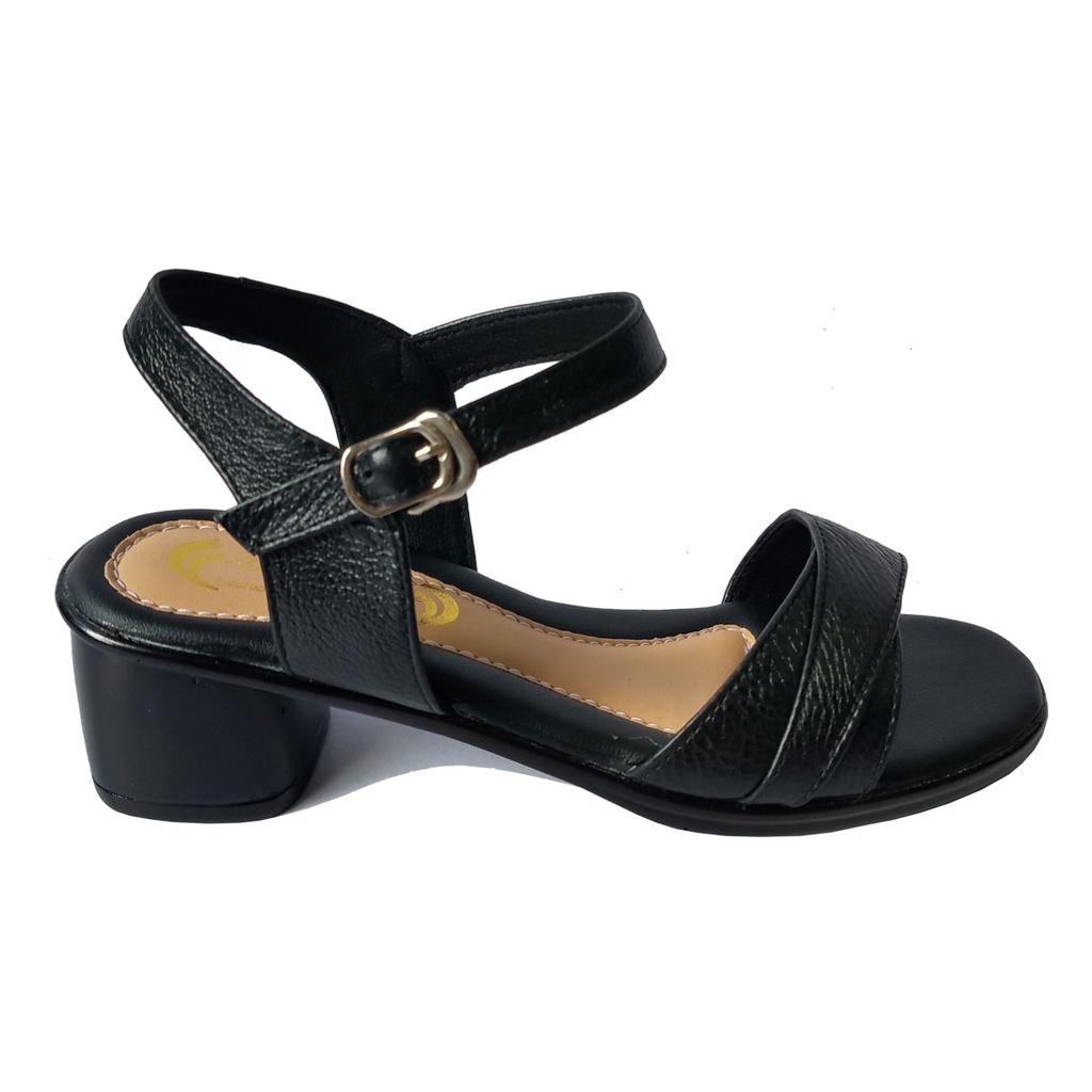 Giày Sandal Cao Gót Nữ Da Bò Thật BIGGBEN Cao 5 cm HKD539