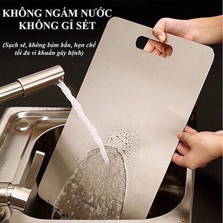 [DÙNG BAO MÊ] THỚT INOX 304 CAO CẤP SIZE LỚN Kháng Khuẩn Cường Lực- Vệ Sinh Dễ Dàng- Rã Đông Nhanh - Chống Ẩm Mốc