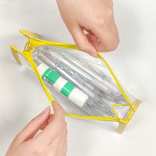 Hộp Bút Trong Suốt Viền Da Nhiều Màu - Thỏ Hồng VPP