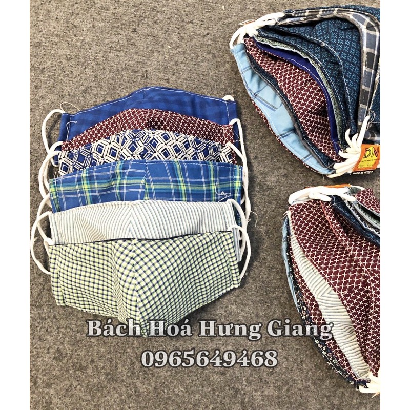 Khẩu Trang Vải 3 Lớp Loại Dầy (K Trùng Mẫu)