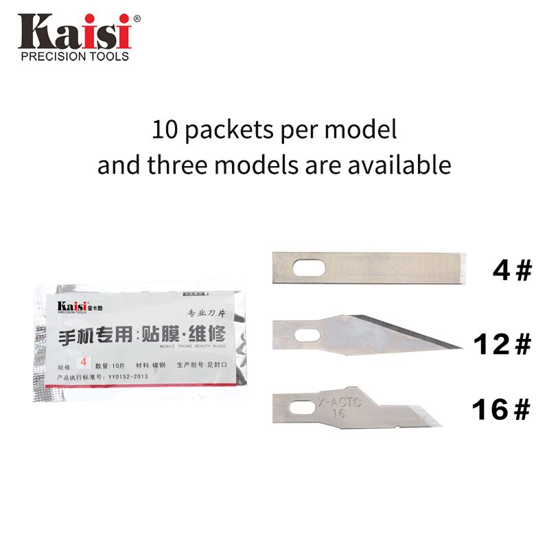 Kaisi 4 6 12 10 Cái / bộ Lưỡi Thép Chính Xác Khắc Thủ Công Điêu Khắc Dao Scalpel Dụng Cụ Cắt Để Sửa Chữa PCB