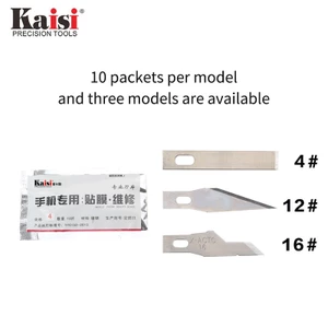Kaisi 4 6 12 10 Cái / bộ Lưỡi Thép Chính Xác Khắc Thủ Công Điêu Khắc Dao Scalpel Dụng Cụ Cắt Để Sửa Chữa PCB