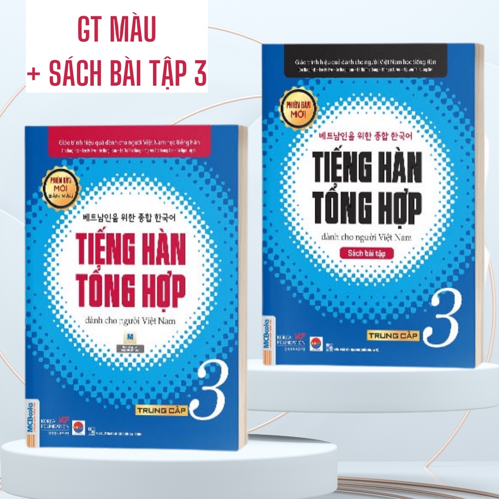 Sách Combo Tiếng Hàn Tổng Hợp Dành Cho Người Việt Nam Trình Độ Sơ Cấp Giáo Trình kèm Sách Bài Tập