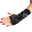 VVDZA Găng Tay Halloween Cosplay Đảng Nữ Dài Đen Gothic Cánh Tay Giữ Ấm Lỗ