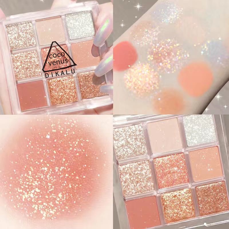 Bảng phấn mắt COCOVENUS 9 màu sắc chống nước chống mồ hôi cao cấp