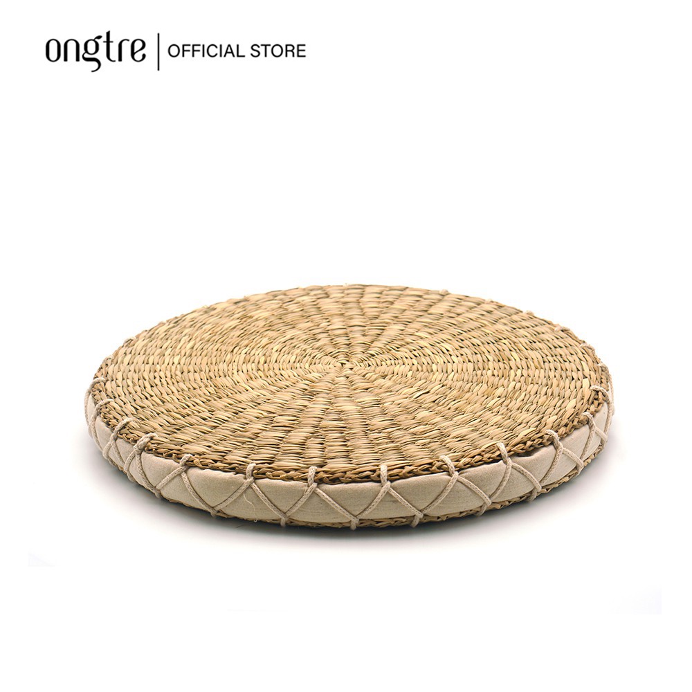 Đệm Ngồi Cói ONGTRE Hình Tròn, Vuông 45cm, Nệm Ngồi Bệt Thoáng Khí, Đệm Lót Ghế Decor Phòng Khách, Cafe, Homestay