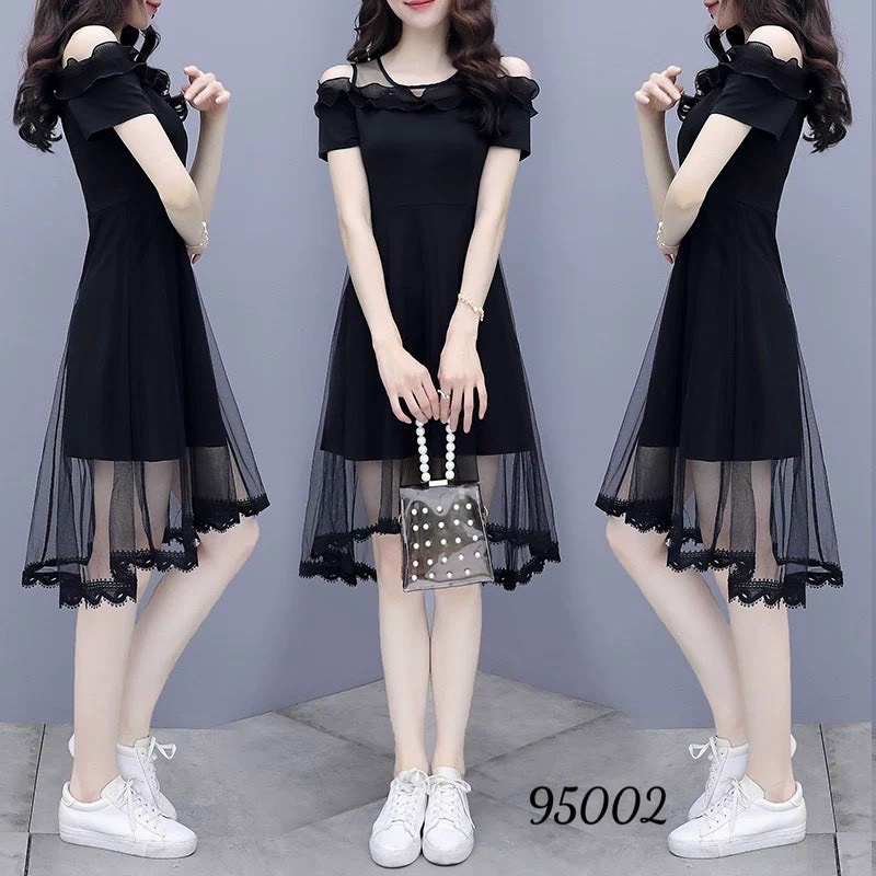 (HCM) ĐẦM UMI PHỐI LƯỚI SANG CHẢNH - THỜI TRANG TIỂU THƯ HÀN QUỐC - THANH LỊCH 2022 HIYU FASHION