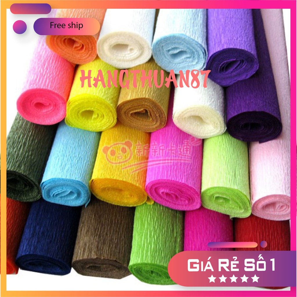 Giấy Nhún Làm Hoa Handmade 50x250cm | Giấy Làm Hoa Handmade, Hoa Khổng Lồ, Decor Nhiều Màu