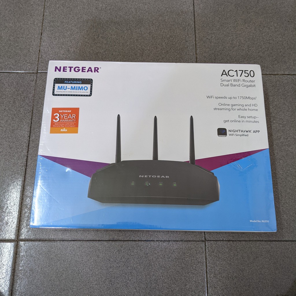 Bộ phát wifi Netgear R6350 AC1750 MUMIMO smart wifi fullbox nguyên