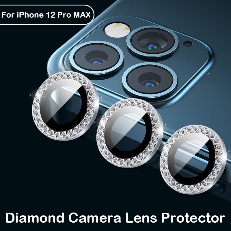 Tương Thích Cho iPhone 17 Pro Max Vòng Kim Loại Kính 16 Pro Max 17 Air Diamond Camera Bảo Vệ Ống Kính Bao 15 Pro MAX Nắp Bảo Vệ