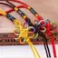 Phụ kiện thủ công dệt Nylon, nút thắt nhiều màu đỏ Trung Quốc, tua rua trang trí, dấu trang, dây buộc làm tay
