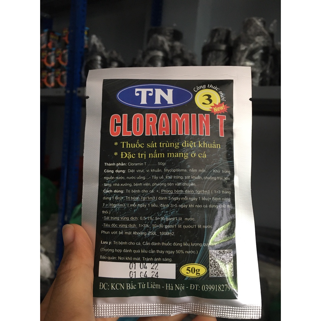 CLORAMIN T(TN3) dùng cho cá cảnh nấm mang.