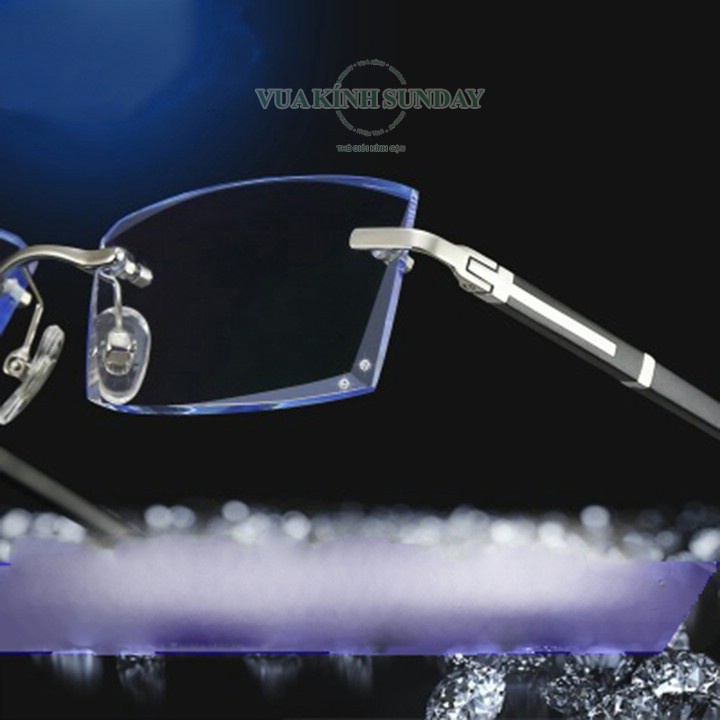 Gọng kính cận không viền càng chữ thập V40