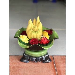 Bát Sen Thả Hoa Xanh ngọc Bát Tụ Lộc đồ thờ cúng gốm sứ đề ban thần tài hút tài lộc