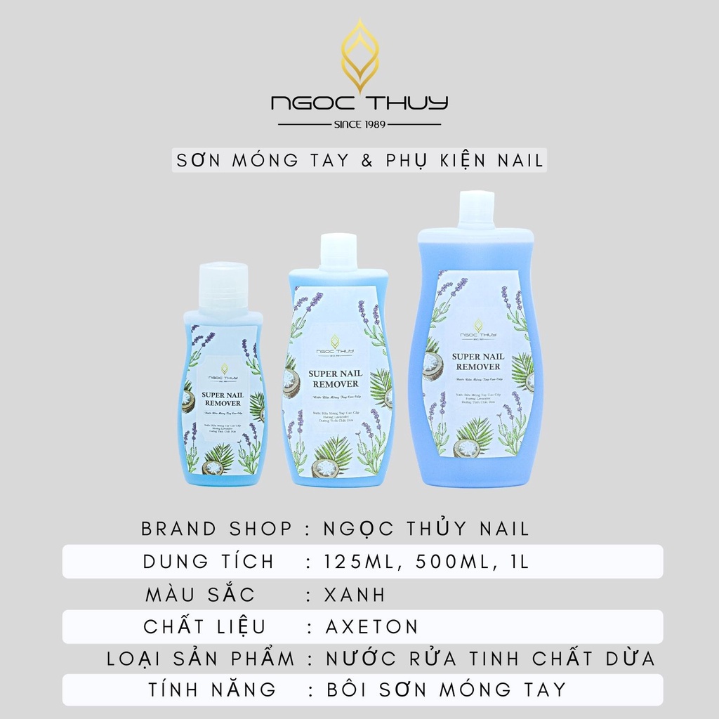 Nước Rửa Móng Tay Acetone - Ahever - Tinh Chất Dừa Ngọc Thủy Mã RS