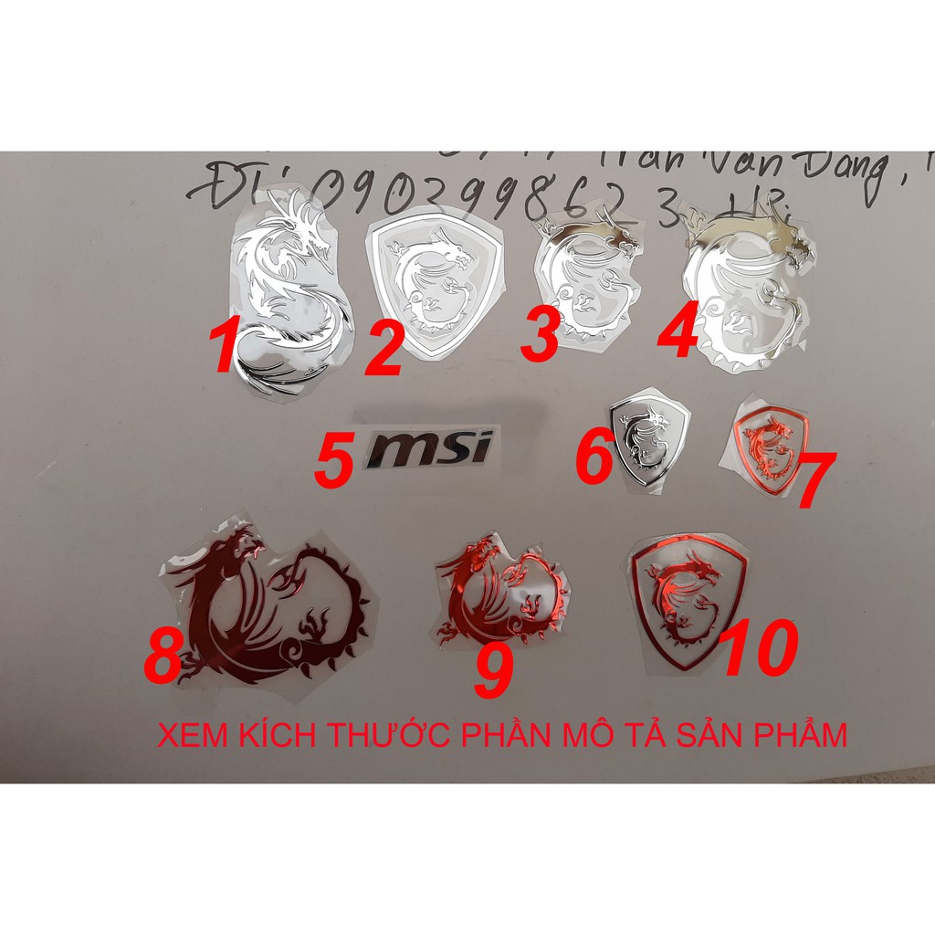 LOGO MSI mạ inox bóng Sticker kim loại | Shopee Việt Nam