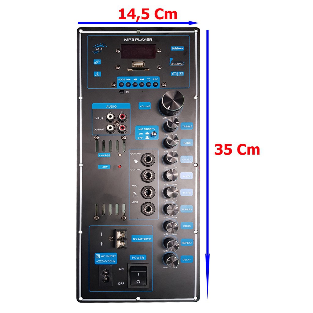 Mạch đứng công suất loa kéo, bo loa kéo 5 tấc đơn, 4 tấc đôi (T20 ...