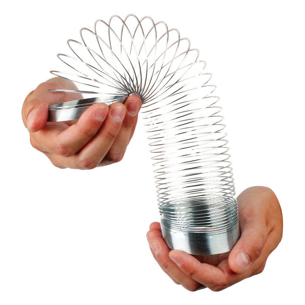 Rainbow Circle Classic Toy Early Educational Colorful Magic Folding Slinky Toys Metal Power Spring