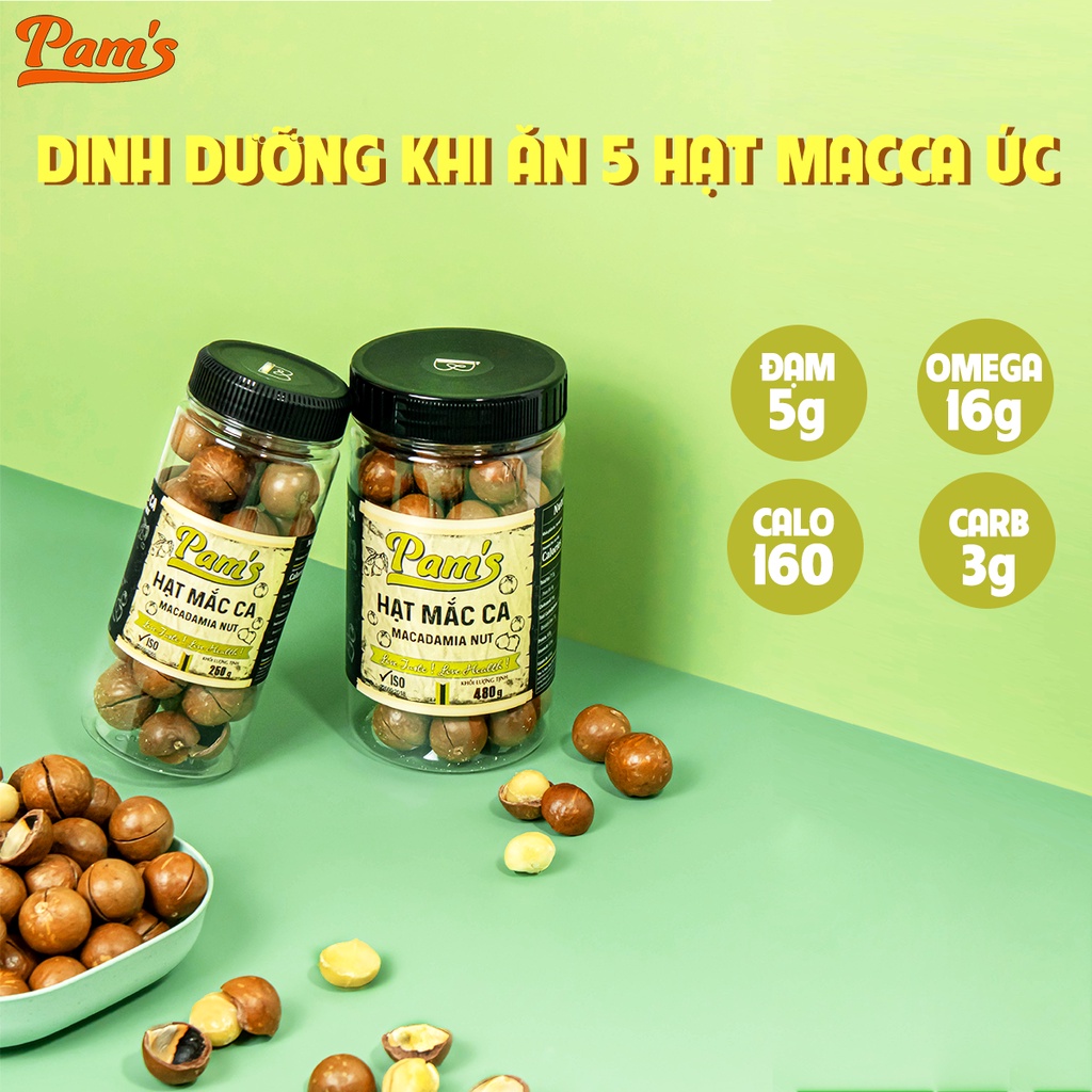 COMBO GIÁ HỜI Hạnh Nhân Tách Vỏ + Macca Nhập Khẩu Úc Pams Siêu Hạt Giàu Đạm