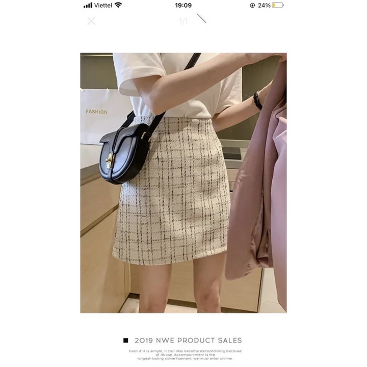La Carosa Black Beige Skirt Tweed – 2